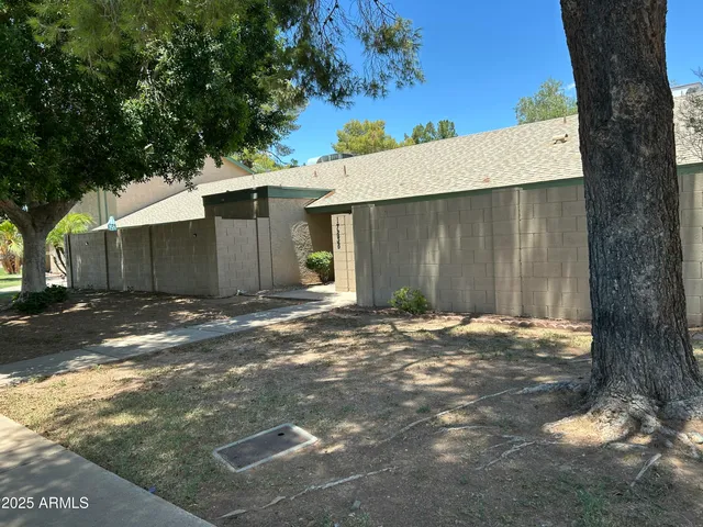 a backyard of a house