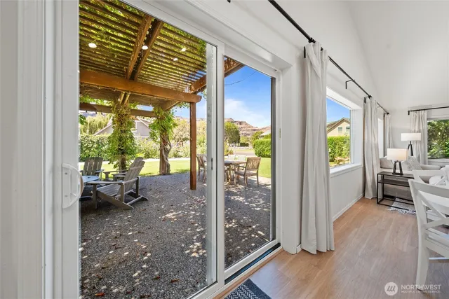 a view of living room filled with furniture
