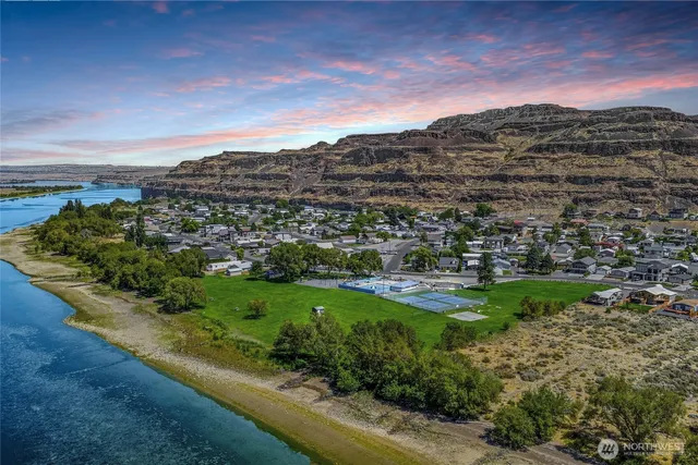 a view of a city with ocean