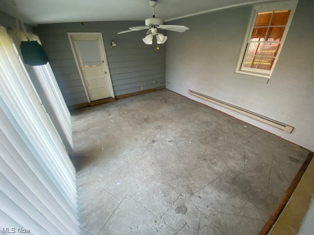 7755 Garfield Road Mentor, OH 44060 - Photo 11 of 13 Unfurnished room featuring ceiling fan and a baseboard heating unit