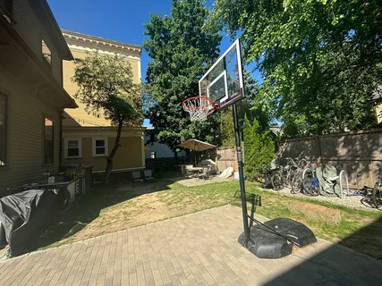 a house with trees in the background