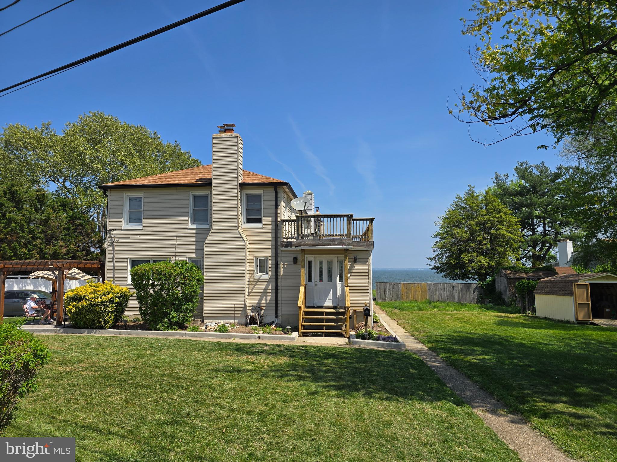 Front view with Chesapeake Bay on East.