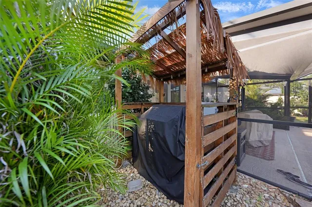 a view of a backyard