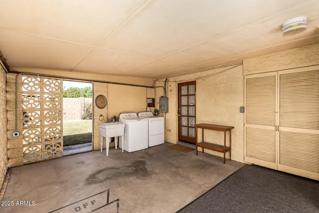 a view of a room with window