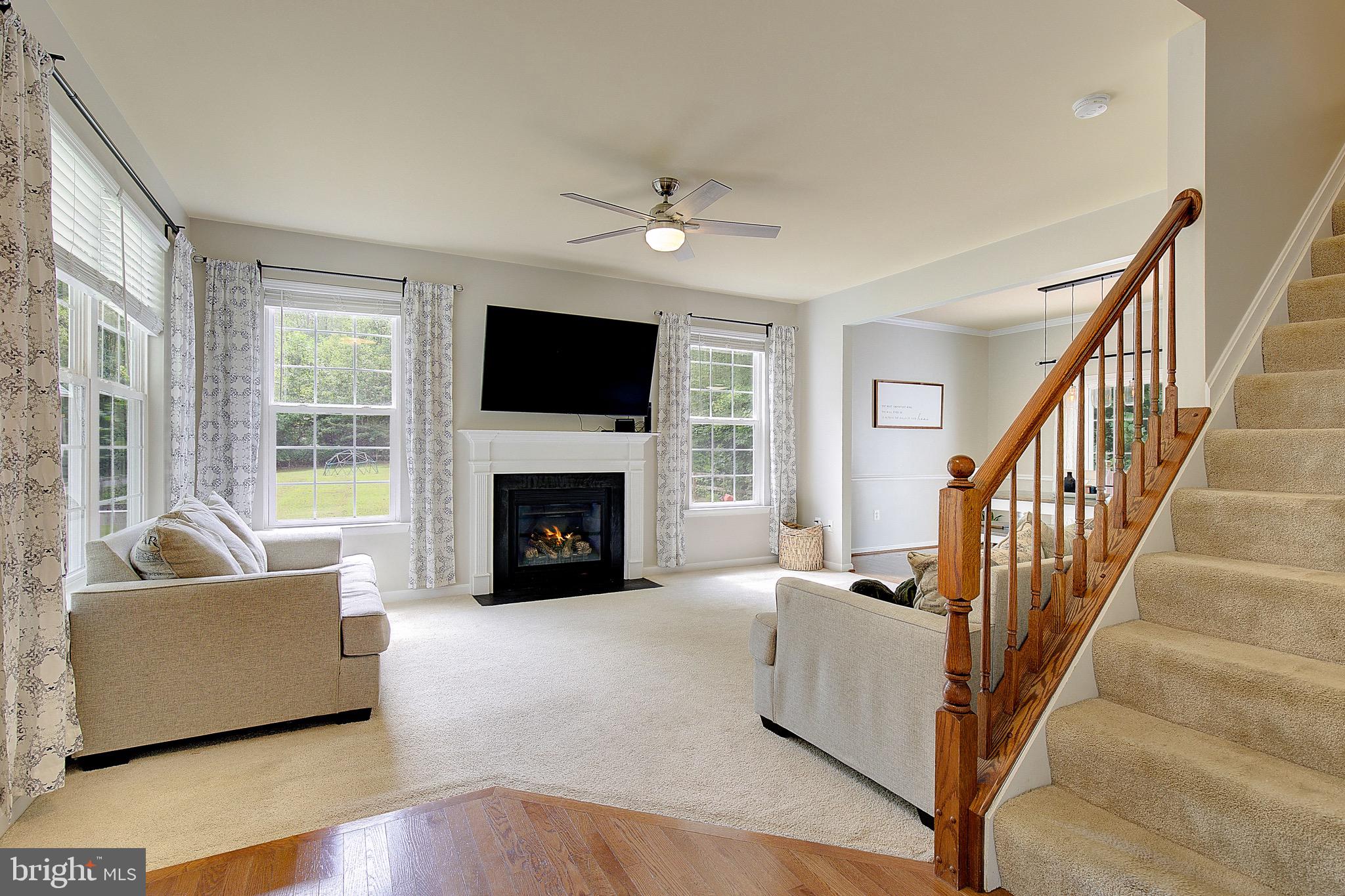 650 Stratton Place Prince Frederick, MD 20678 - Photo 5 of 51 a living room with furniture and a fireplace