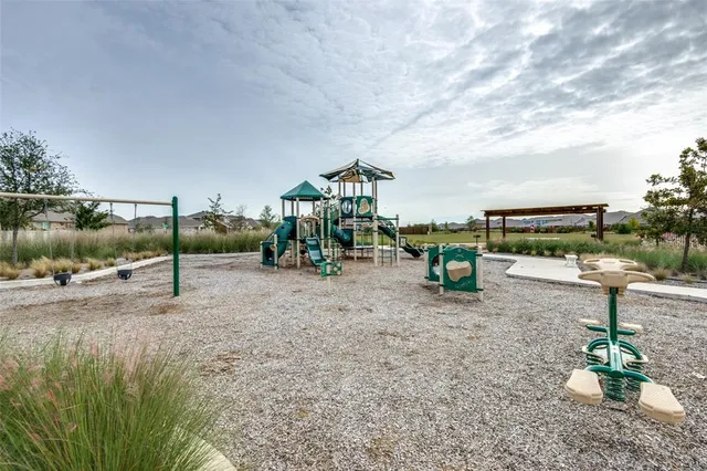 a view of a lake from a yard