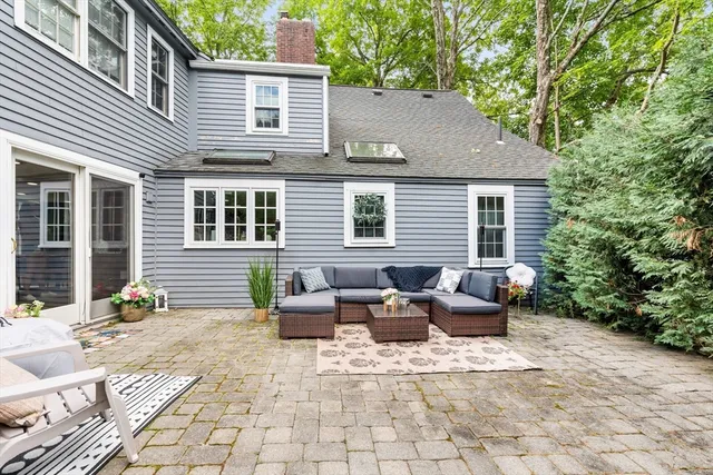 a outdoor space with furniture