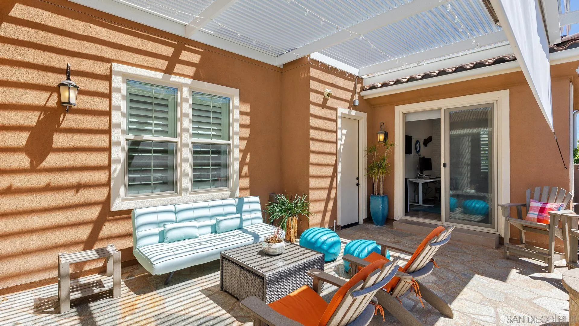 15575 Tanner Ridge Road San Diego, CA 92127 - Photo 33 of 41 a outdoor living space with patio furniture and a potted plant