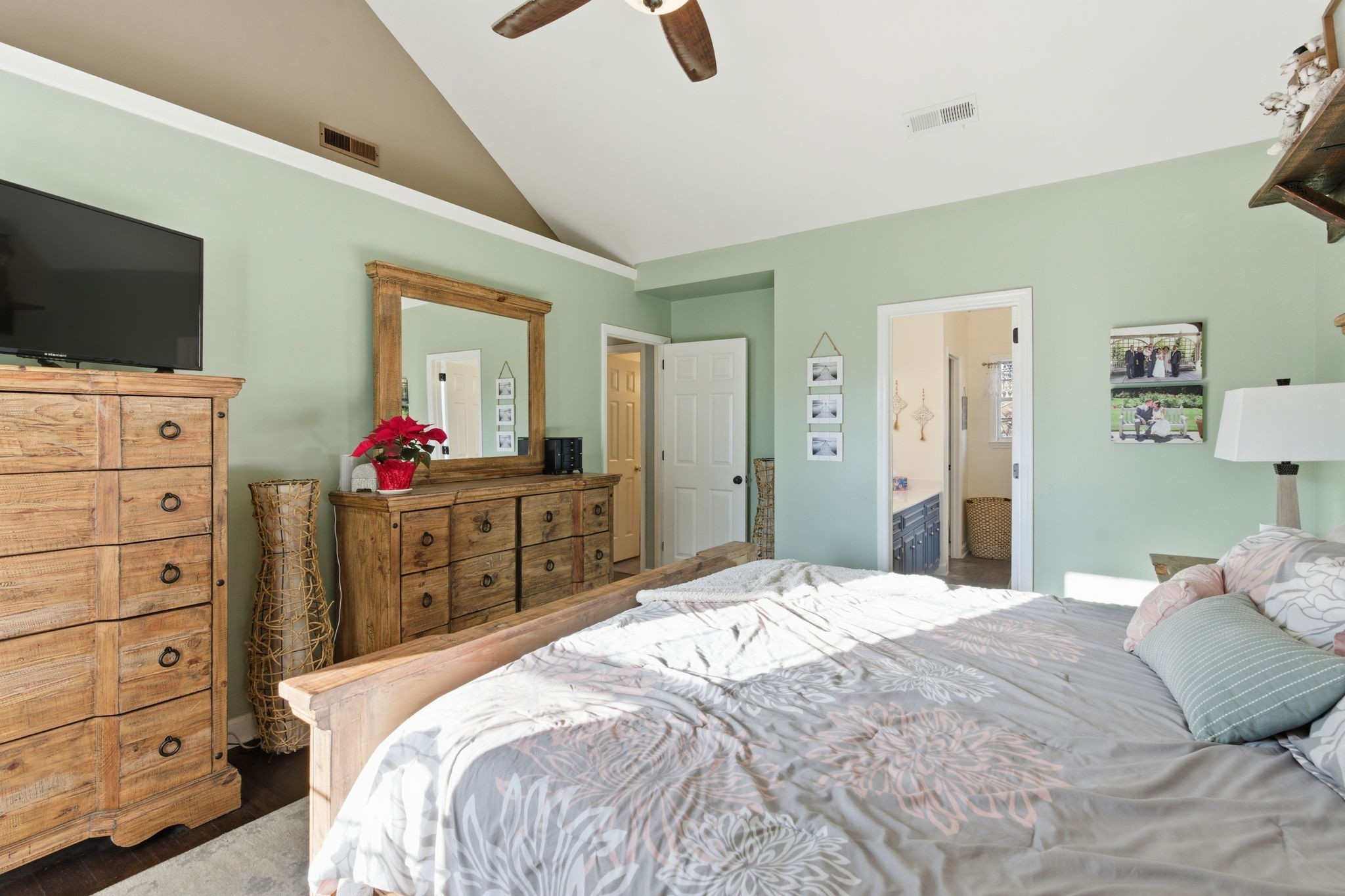 1766 Witt Way Drive Spring Hill, TN 37174 - Photo 25 of 36 a bedroom with a bed and a flat screen tv