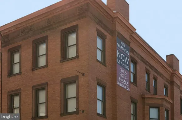 a front view of a building