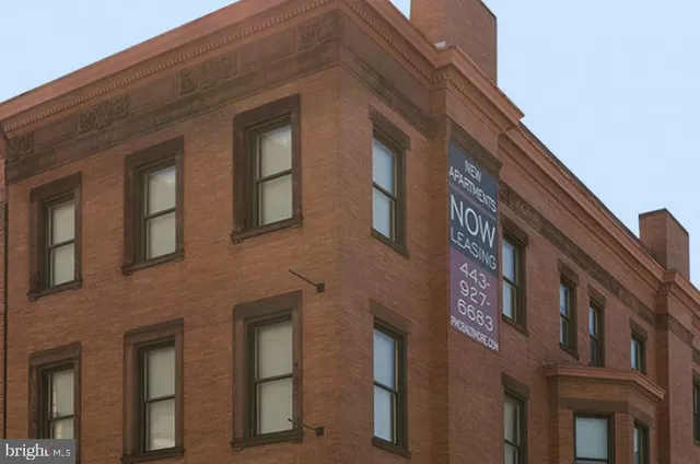 a front view of a building