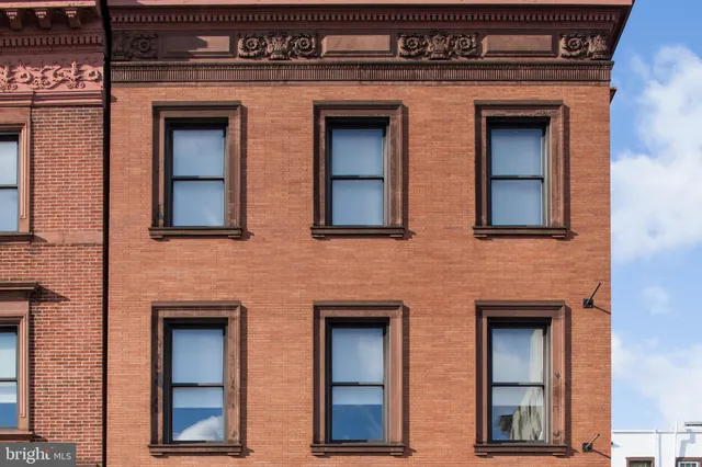 front view of a brick house