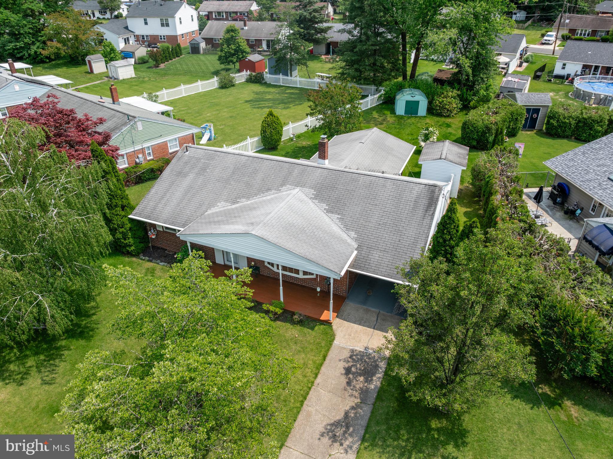 225 Buckner Avenue Haddonfield, NJ 08033 - Photo 21 of 24 an aerial view of a house with garden space and street view