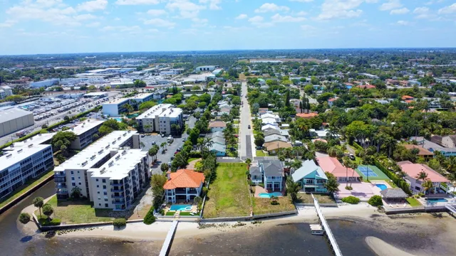 an aerial view of a city