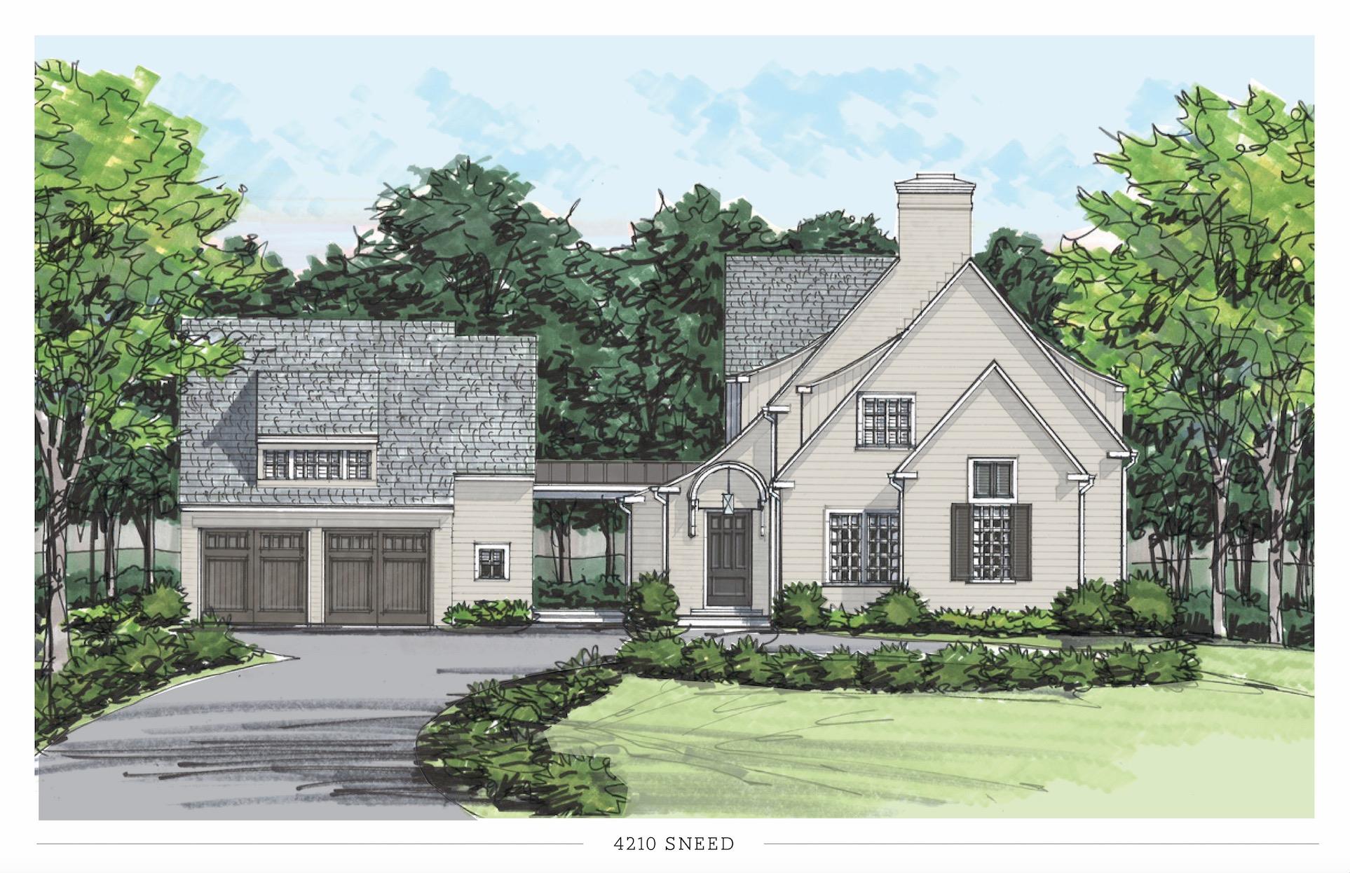 4210 Sneed Road Nashville, TN 37215 - Photo 1 of 3 Elevation Rendering