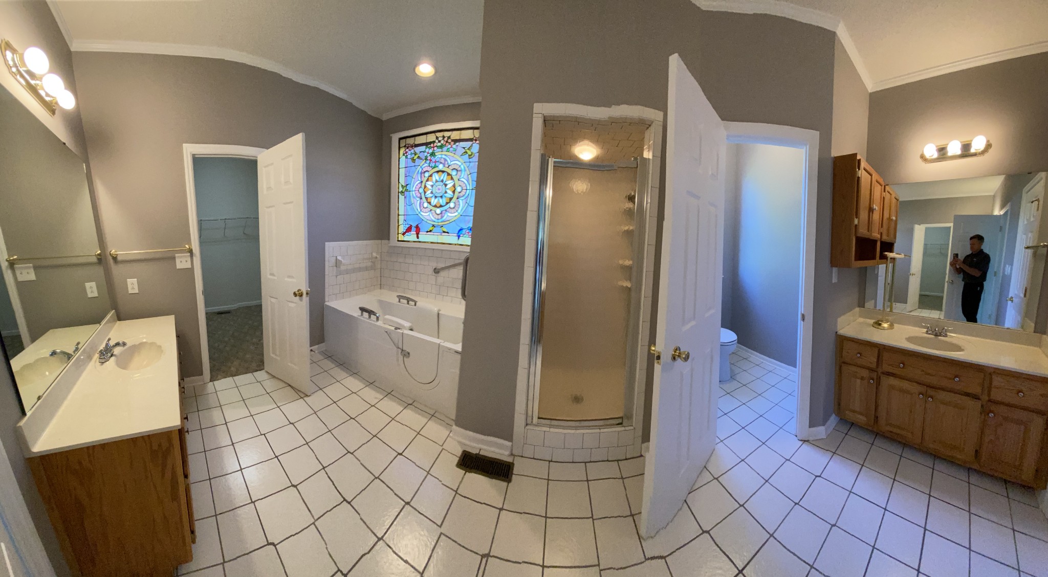1370 Shelly Road Decherd, TN 37324 - Photo 31 of 44 a spacious bathroom with a sink a mirror and a shower