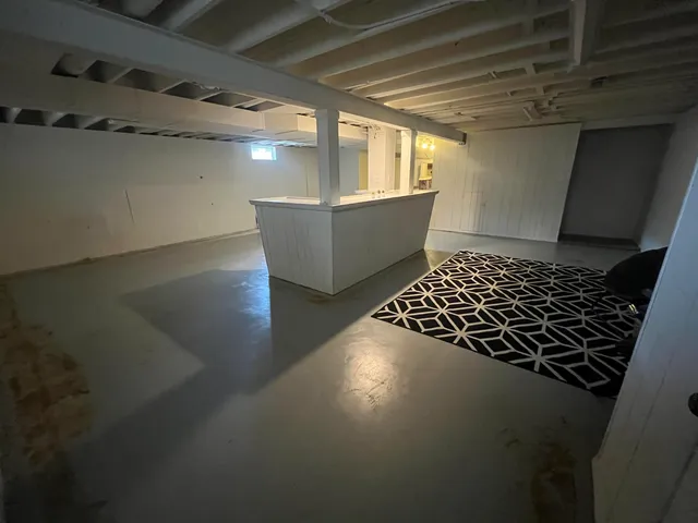 a house view with swimming pool and garden