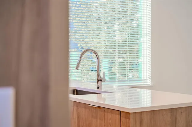 a view of a window in a bathroom