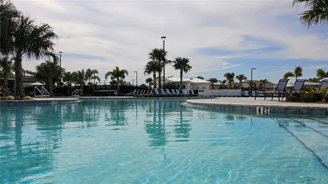a view of a lake with houses