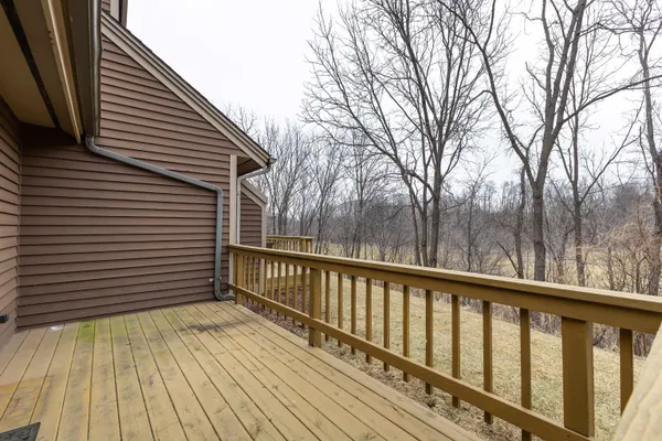 a view of a wooden deck