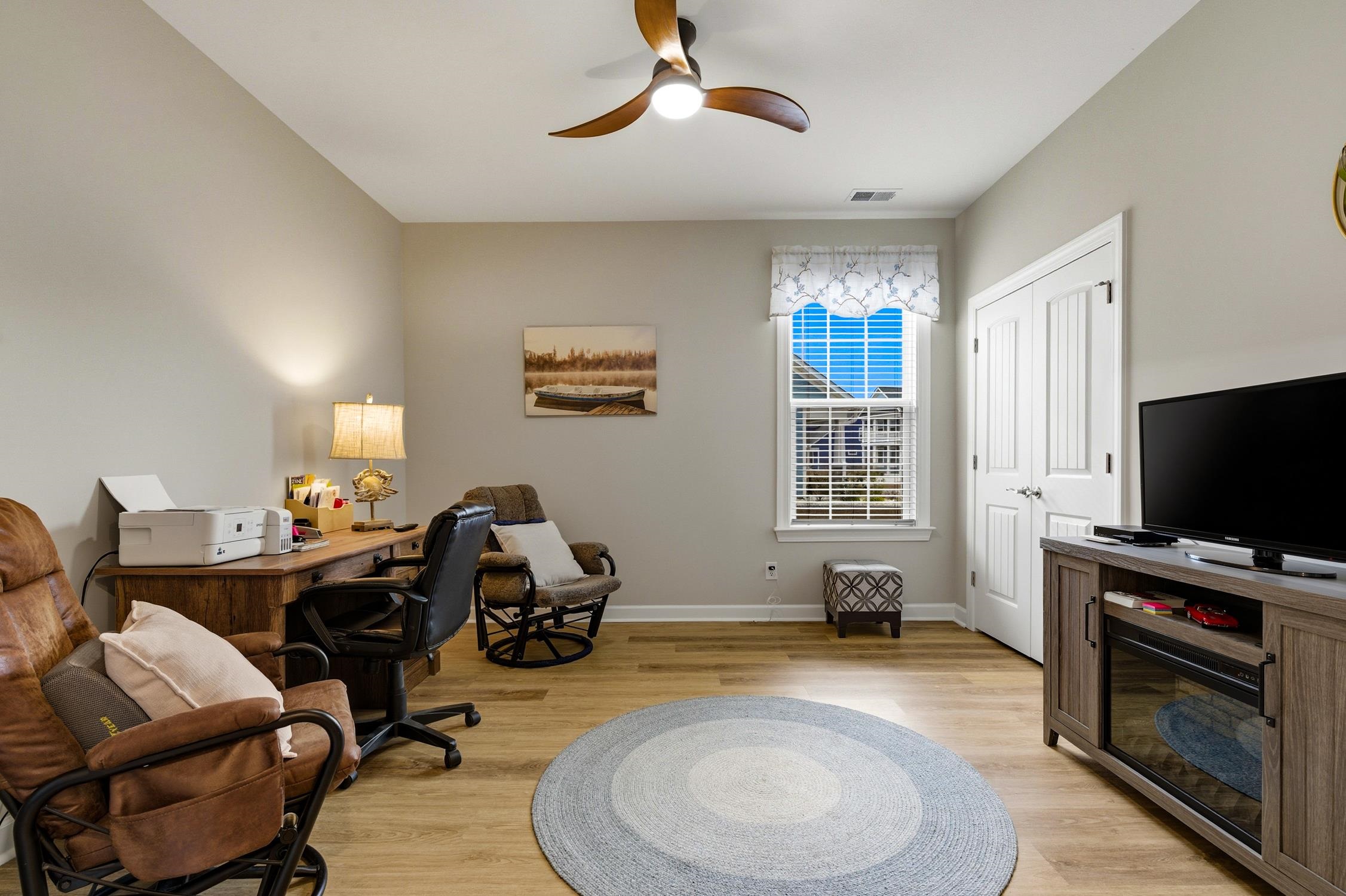 236 Bluestem Loop Little River, SC 29566 - Photo 22 of 40 Office space with light wood-style floors and ceiling fan
