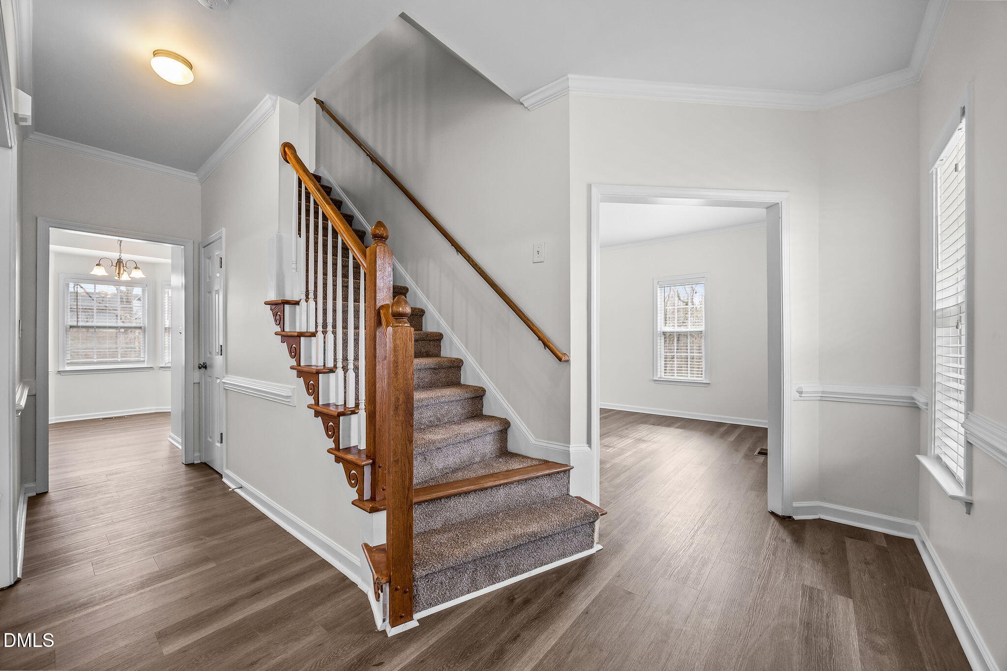 1305 Tawny View Lane Raleigh, NC 27603 - Photo 4 of 47 a view of entryway and hall with wooden floor