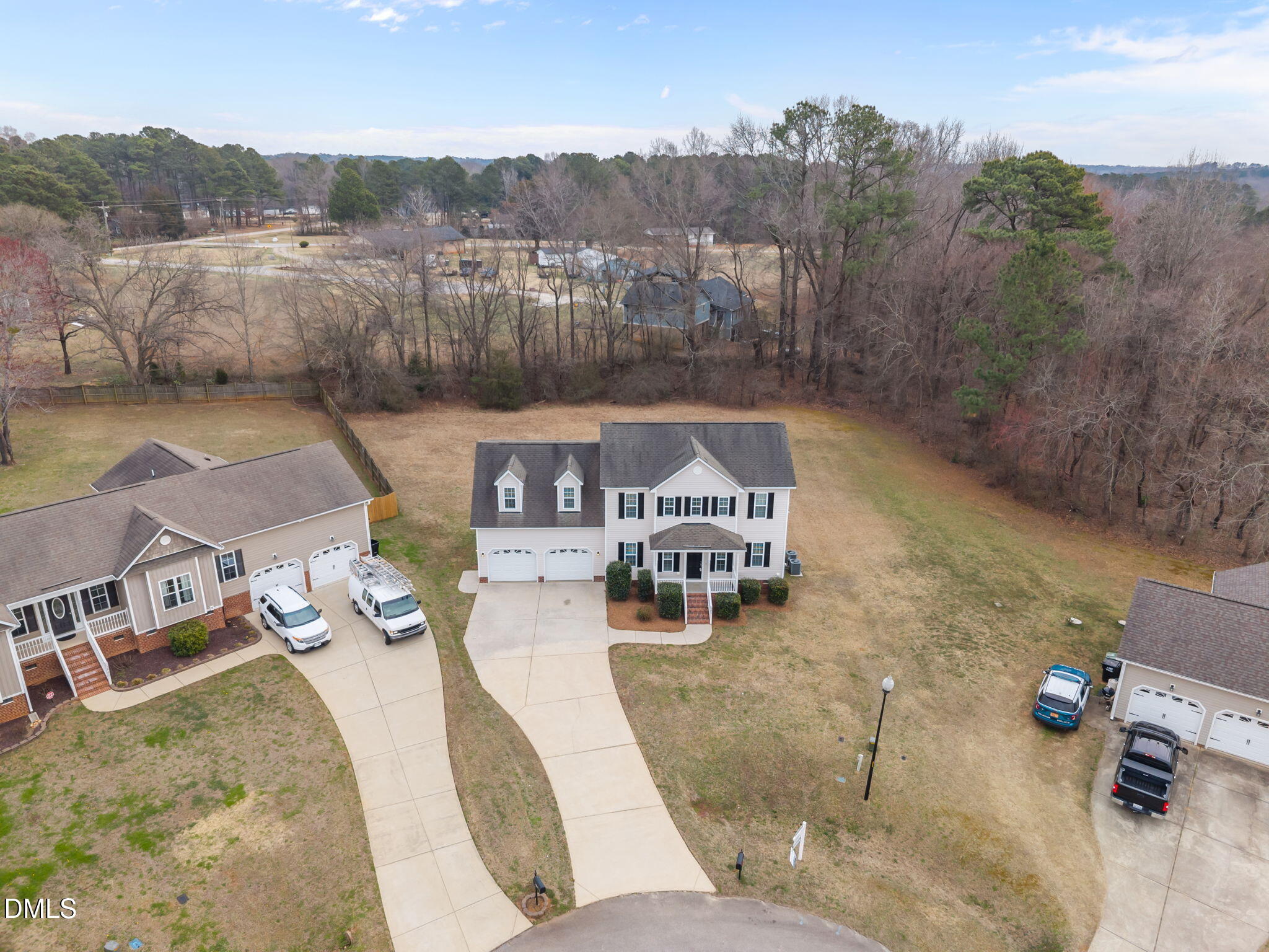1305 Tawny View Lane Raleigh, NC 27603 - Photo 46 of 47 an aerial view of a backyard with swimming pool and mountain view
