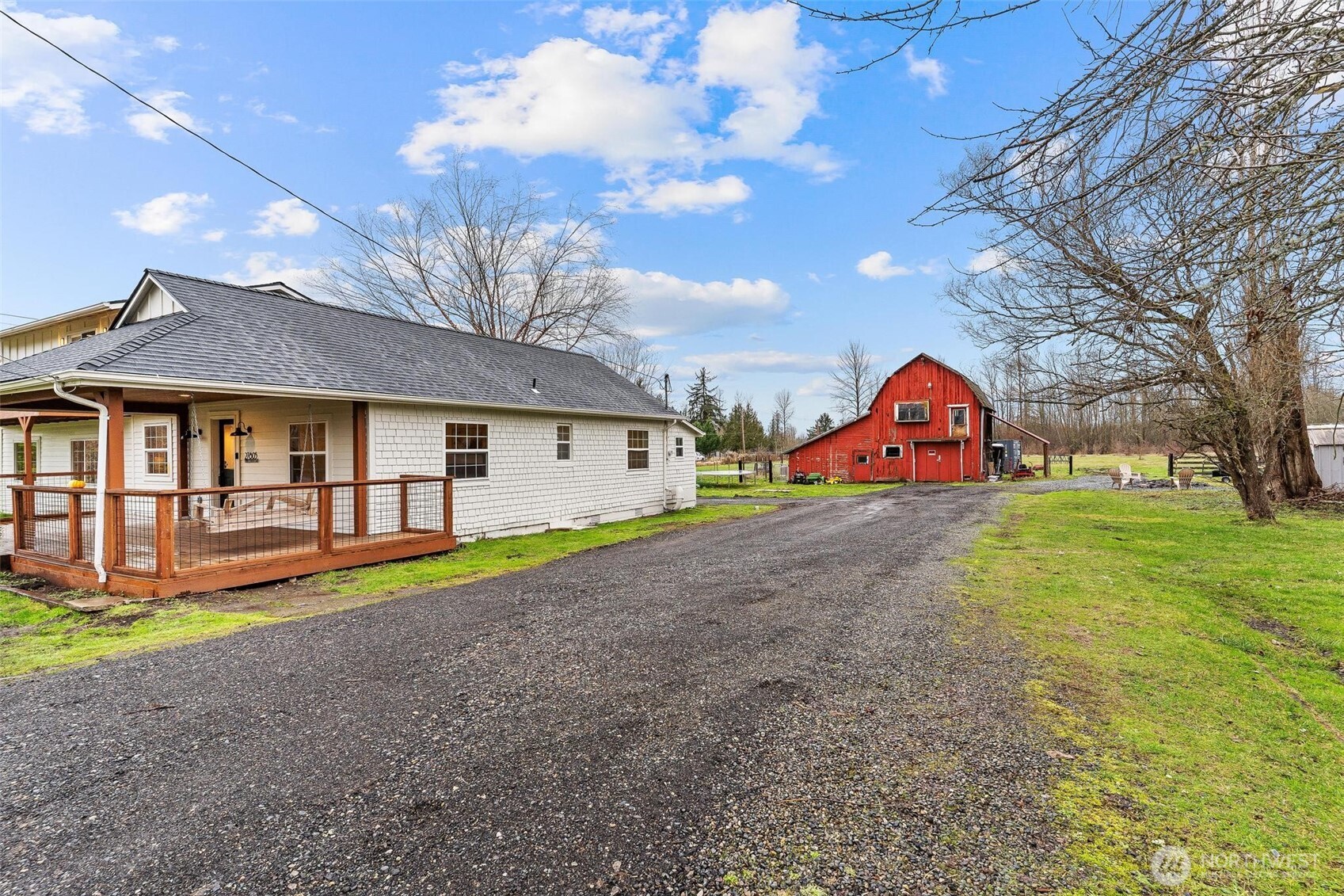 27805 Hinkleman Road East Buckley, WA 98321 - Photo 32 of 40 a view of pool with umbrella and wooden fence