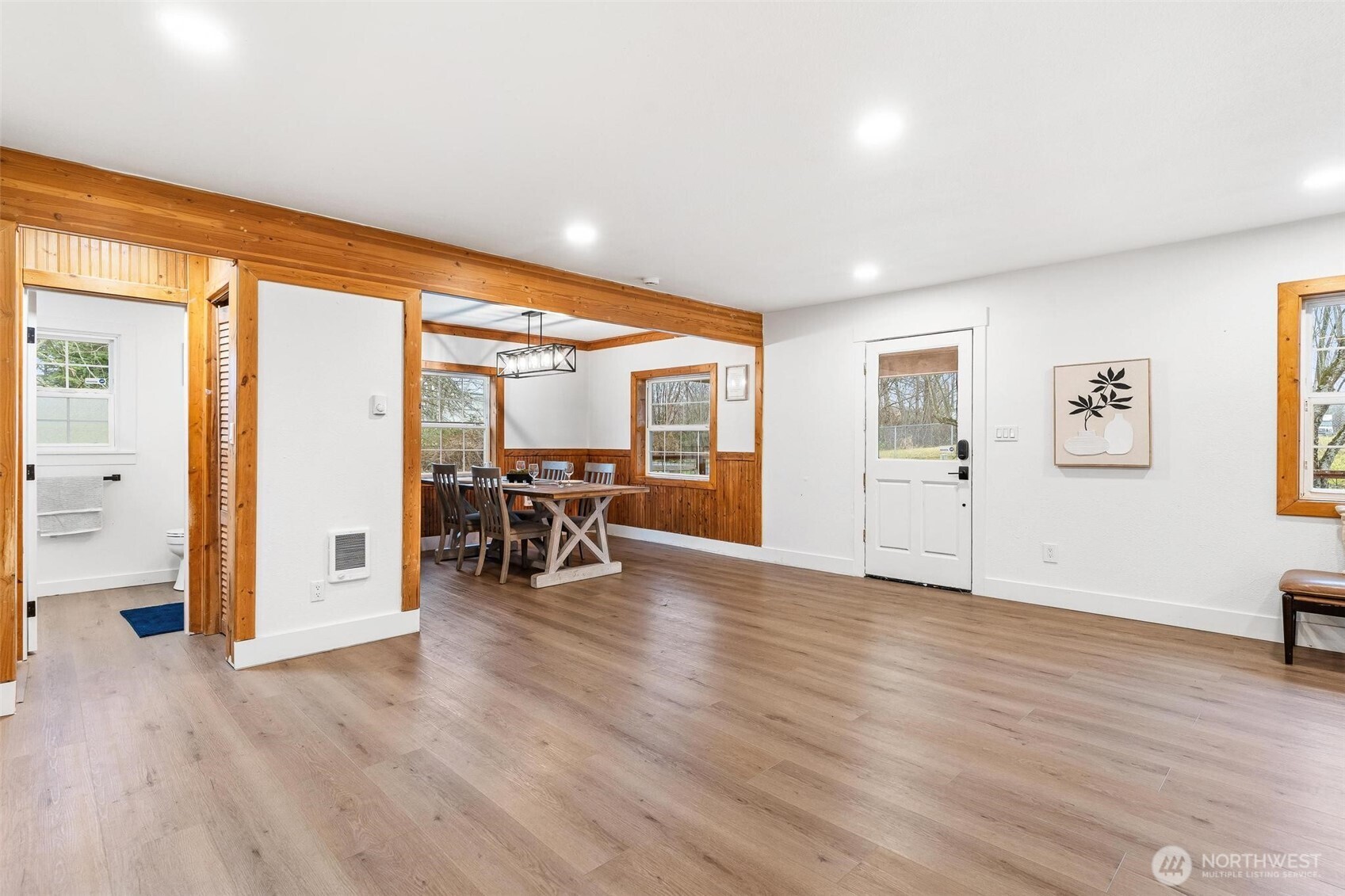 27805 Hinkleman Road East Buckley, WA 98321 - Photo 5 of 40 a view of a livingroom with furniture hardwood floor and a large window