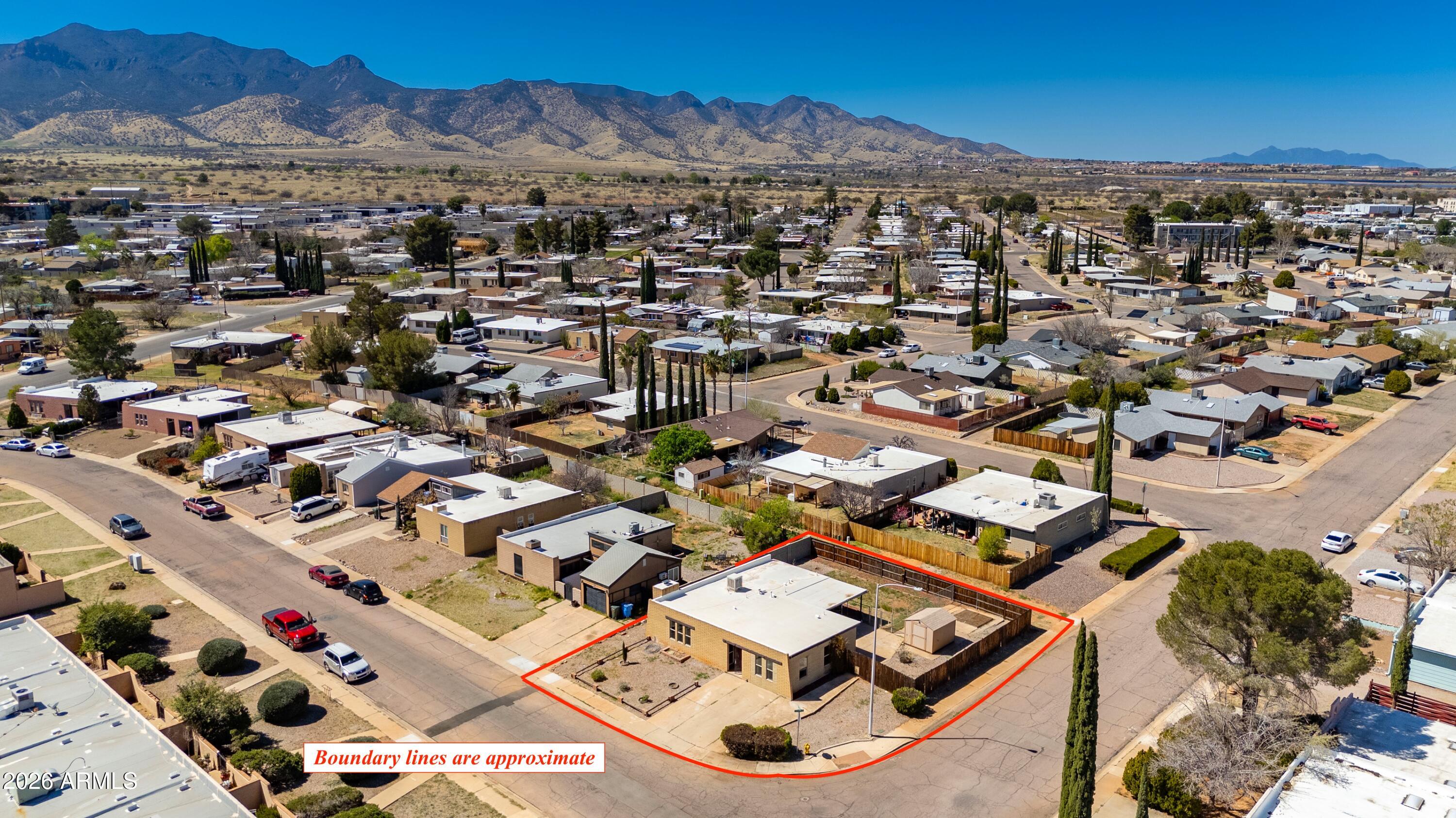 520 South 3rd Street Sierra Vista, AZ 85635 - Photo 26 of 28 an aerial view of residential houses with outdoor space
