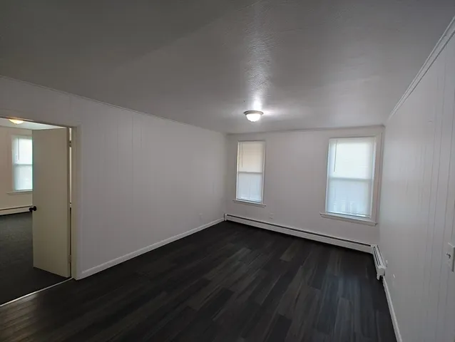 an empty room with closet