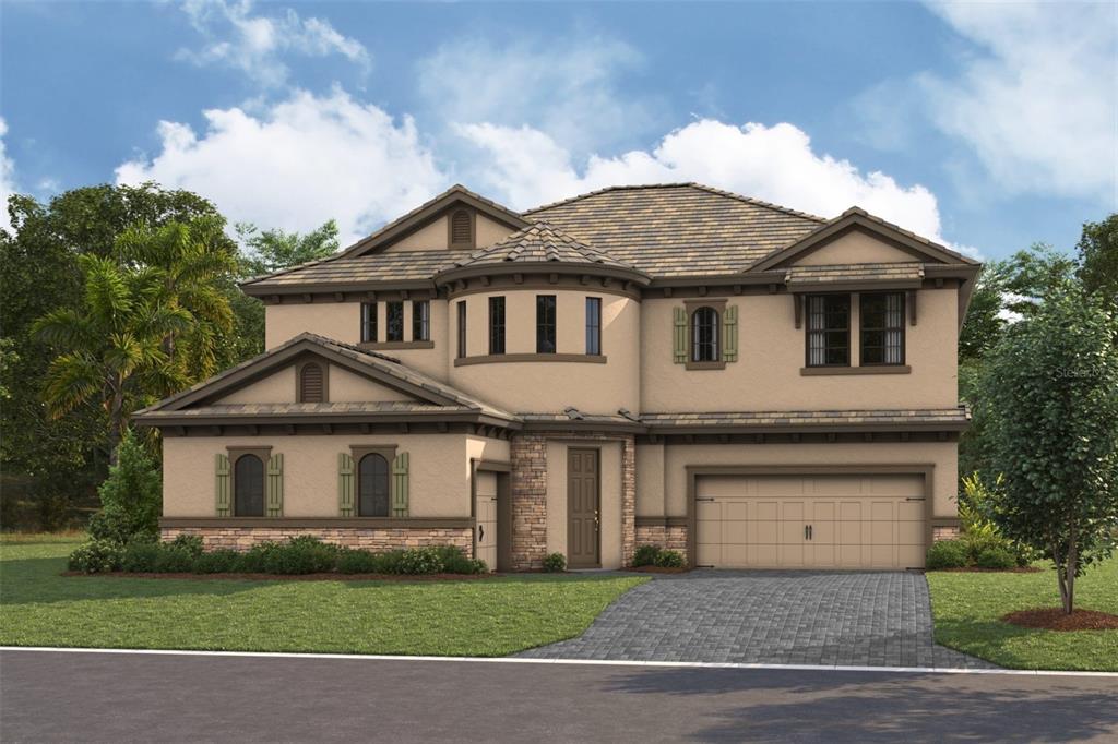 13589 Frontier Gold Way Riverview, FL 33579 - Photo 1 of 1 a front view of a house with a garden