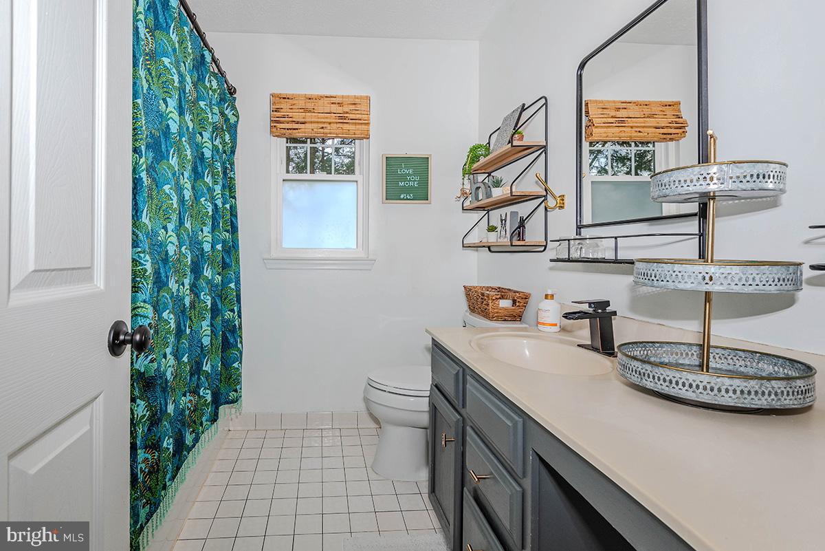 1665 Patrice Circle Crofton, MD 21114 - Photo 31 of 55 a bathroom with a sink a toilet and a mirror