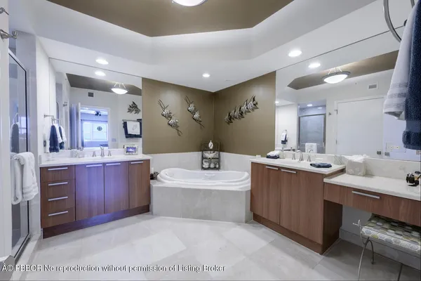 a bedroom with a bed and furniture