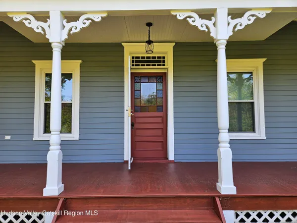 a front view of a house with entryway