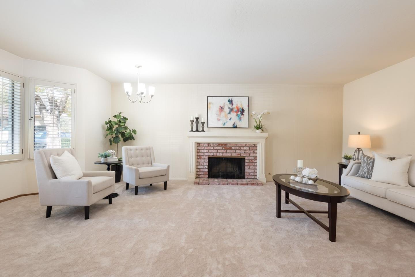 237 Timothy Drive San Carlos, CA 94070 - Photo 4 of 30 a living room with furniture and a fireplace