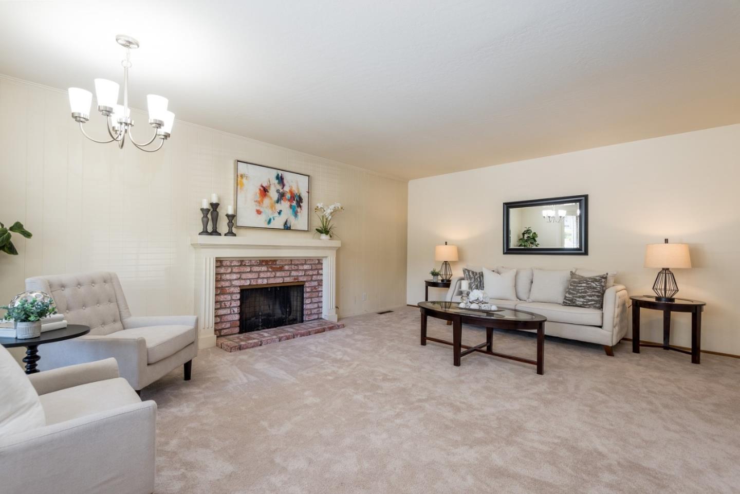 237 Timothy Drive San Carlos, CA 94070 - Photo 5 of 30 a living room with furniture and a fireplace