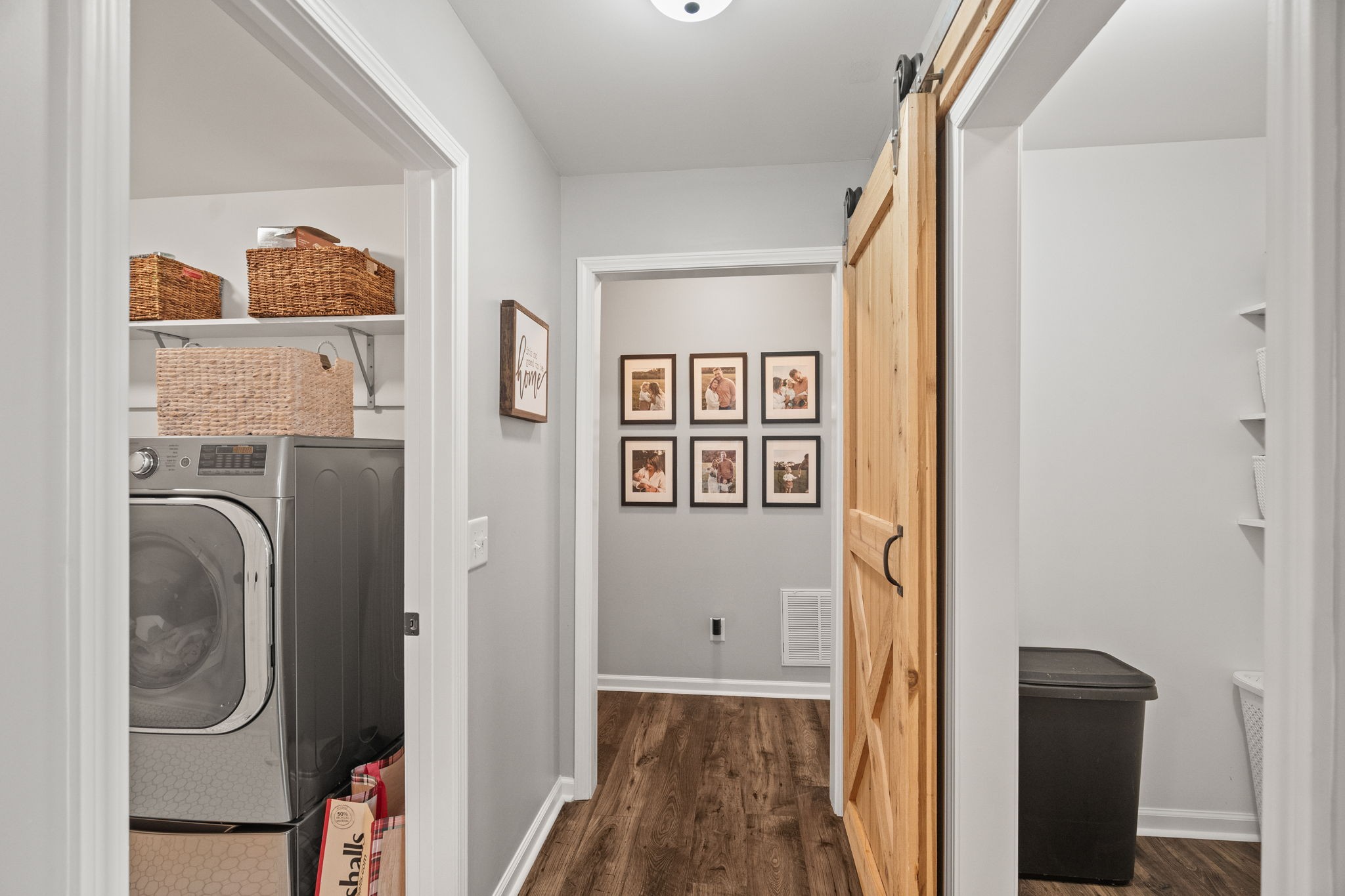 3706 Calista Road White House, TN 37188 - Photo 27 of 55 a view of a hallway with washer and dryer
