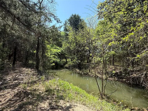 a view of lake with green space