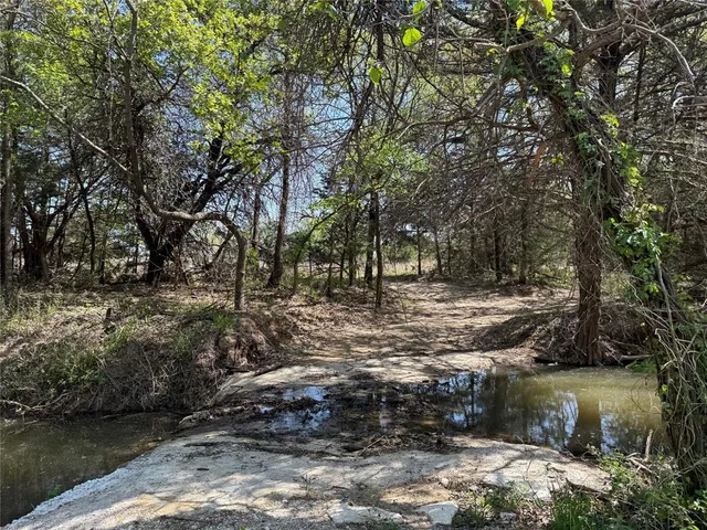 a view of backyard with green space