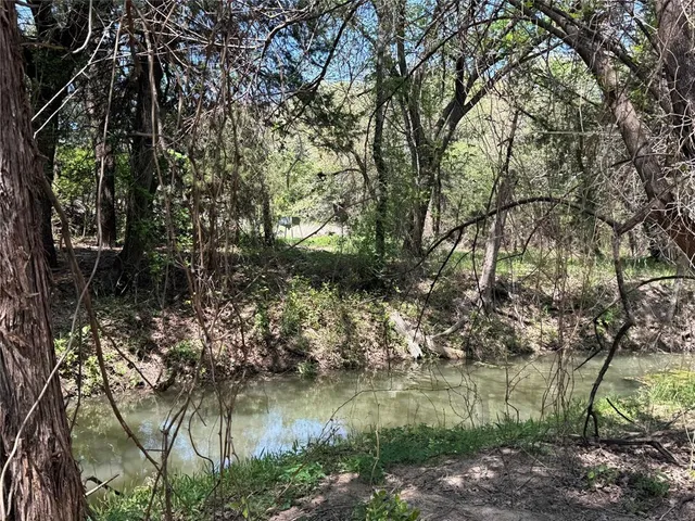 a view of lake with green space