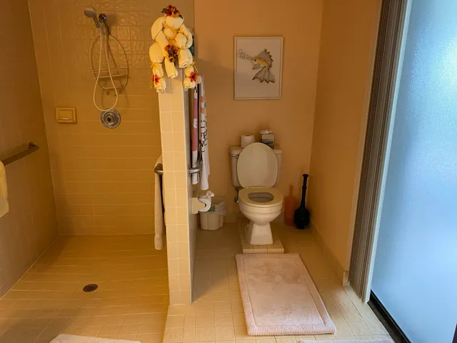 a view of nature from balcony with furniture