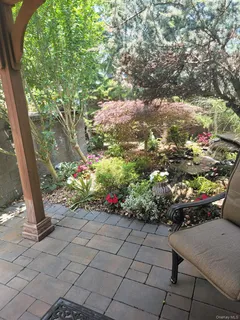 a outdoor space with lots of flowers