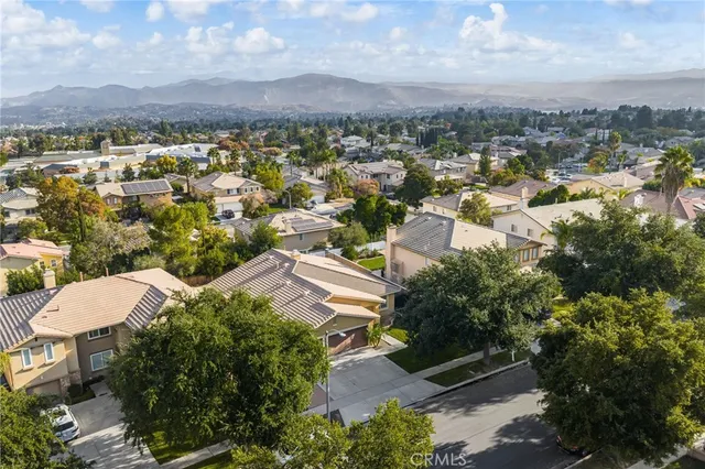 an aerial view of multiple house