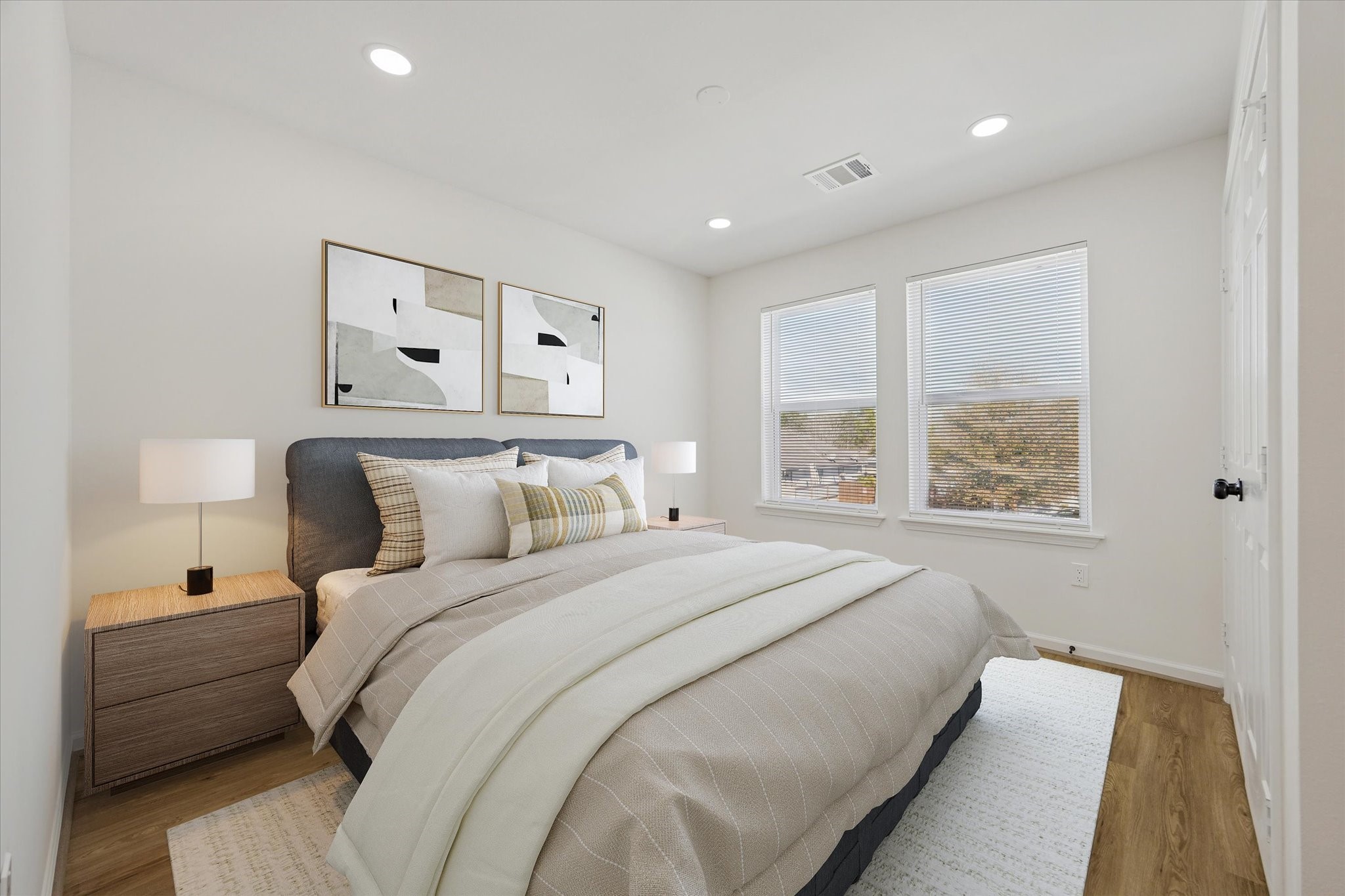 9913 Porto Rico Road, Unit B Houston, TX 77041 - Photo 18 of 34 2nd Floor primary bedroom, virtually staged.