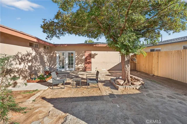 a view of outdoor space with seating area