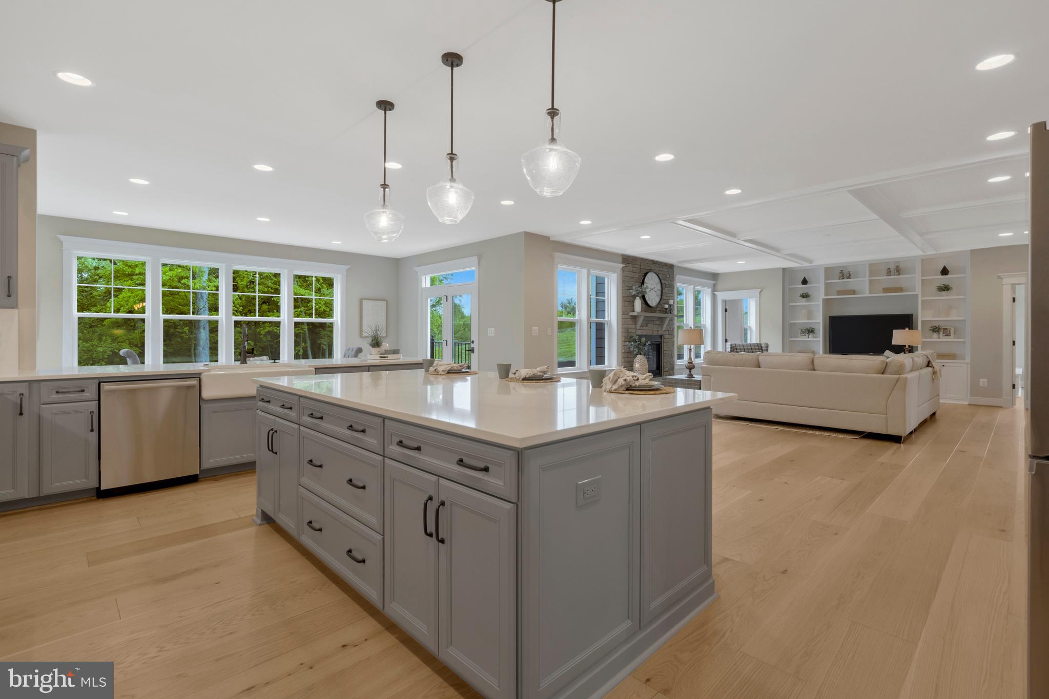 16020 Keymer Hl Court Hamilton, VA 20158 - Photo 25 of 69 a kitchen with stainless steel appliances granite countertop a sink counter space cabinets and a large window
