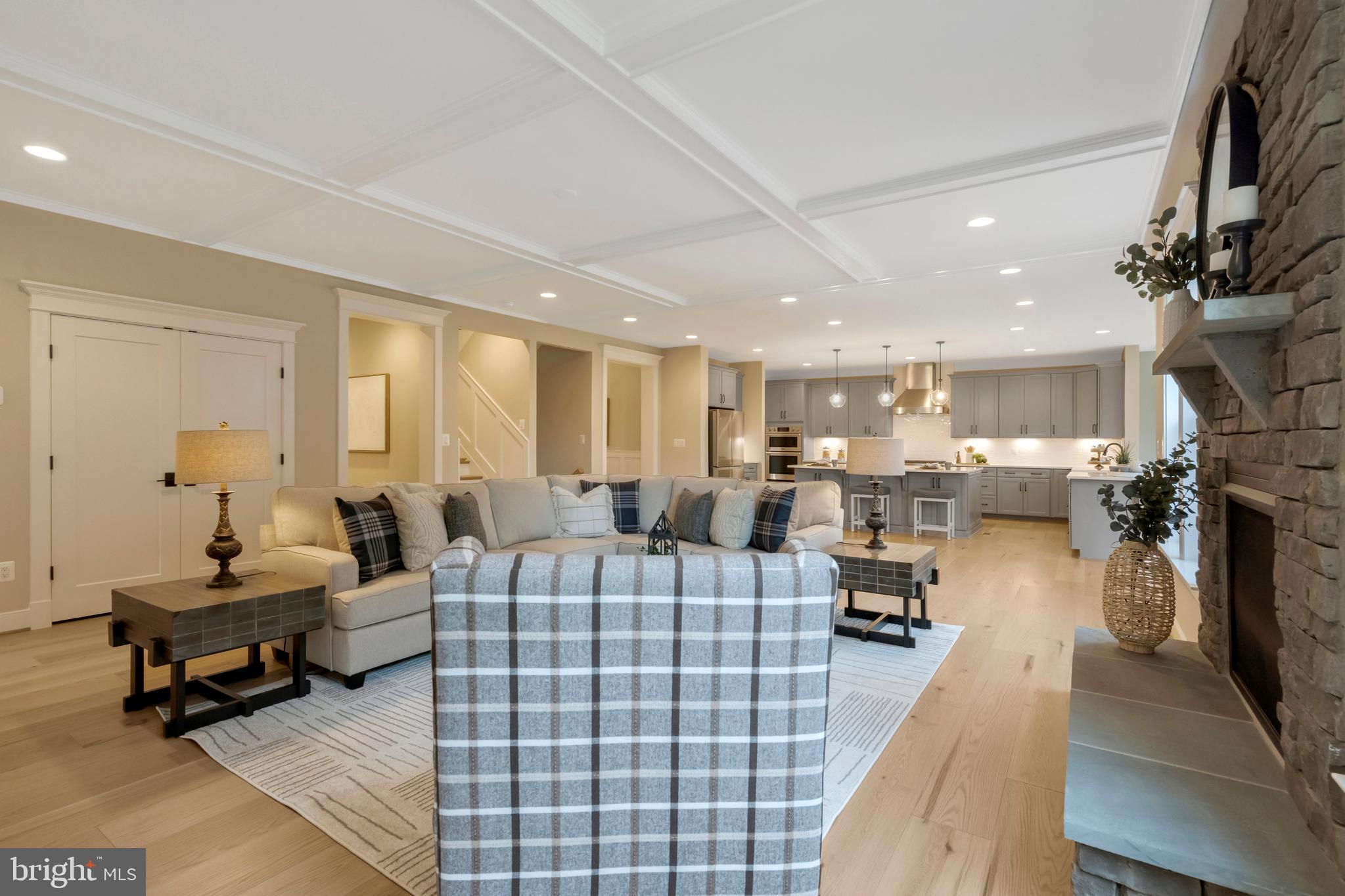 16020 Keymer Hl Court Hamilton, VA 20158 - Photo 36 of 69 a living room with furniture a fireplace and a chandelier