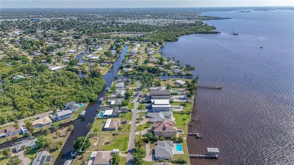 an aerial view of a city