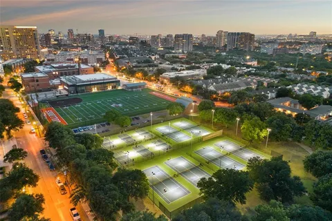 an aerial view of city